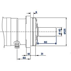 Hydraulikmotor OMT160 - VNKT160 4MDS - Welle DN 40 mm