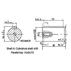 OMV400 hydraulic motor - VNKV400 4ADS - DN 50 mm shaft