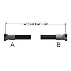 Schlauch R2T 5/8 - PS 275 - Lg 200 cm - Innengewinde 3/4 FBSP - Innengewinde 3/4 FBSP