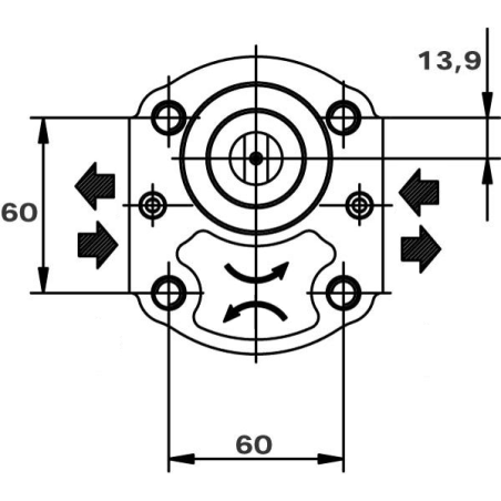 Casappa A ENGRENAGE GR2 hydraulic pump - 11 CC - LEFT