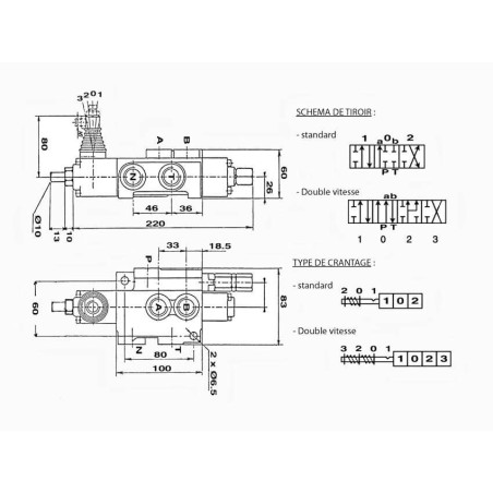 verteiler spalter - DM 80 DOPPELTE GESCHWINDIGKEIT - 80 L/MN