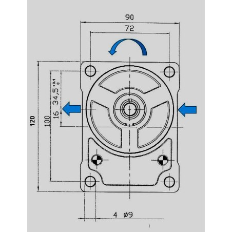 GR2 hydraulic pump - LEFT - 14.0 CC - BOSCH BRIDE