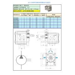 GR2 hydraulic pump - LEFT - 12.0 CC - BOSCH BTD2120I04 BRIDE 193.64 € - French version