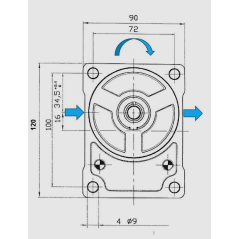 GR2 hydraulic pump - RIGHT - 06.0 CC - BOSCH BRIDE