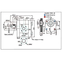 Hydraulische Pumpe GR2 - Cone 1/5 - RECHTS - 08.0 CC - Flansch BOSCH 1L12CJ55F 419,77 €