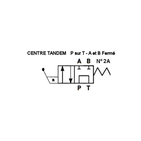 Distribuidor de palanca NG6 4-2 TANDEM P en T - A y B Cerrado