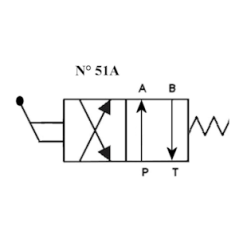 Distributore a leva - NG 6 - 4-2 CENTRO da P ad A e da B a T - N 51A