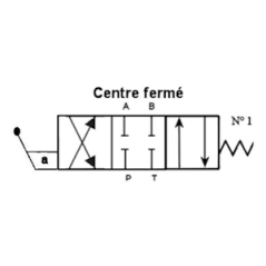 Distribuidor de palanca - NG 6 - 4-3 - CENTRO CERRADO - N1