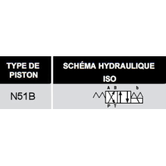 electrodistributeur 12 VDC monostable - NG6 - 4-2 - P sur B - A sur T -  N51B. Trale - 2