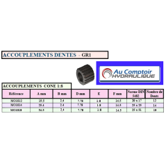 Manicotto di accoppiamento 12 denti esterno 1:8 - GR1 MO1012 * € 20,15