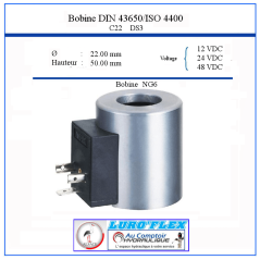 Spule NG 06- 12 VDC - 32.7 W - Innen-Ø 22 - Höhe 50