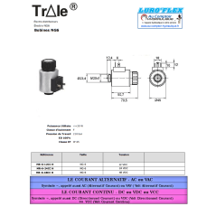 Trale Bobina NG6 - 12 VDC - Ø interior 23,40 - 32 W - Altura 50,70 - 3