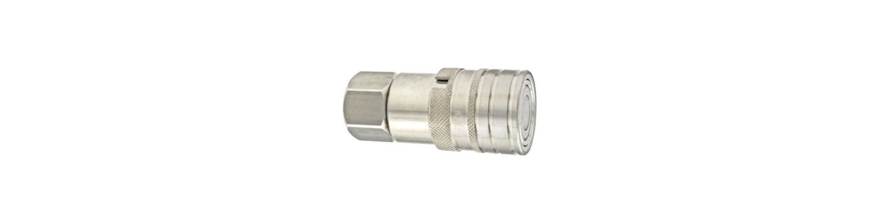 Flat face female hydraulic coupler - Au Comptoir Hydraulique