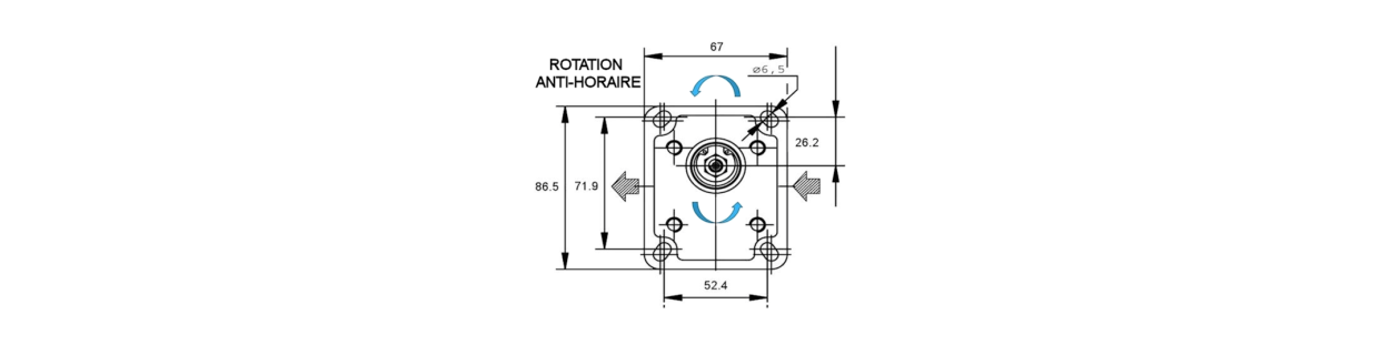 Giro a la izquierda para bomba hidráulica GR1 - Comptoir Hydraulique