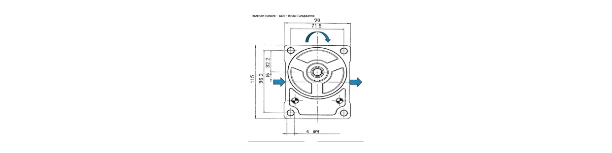 Rechtsdrehung für Hydraulikpumpe G2