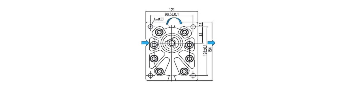 Rechtsdrehung für Hydraulikpumpe - Au Comptoir Hydraulique