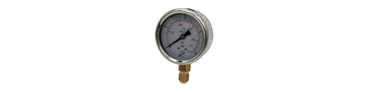 DN 63 vertical oil bath pressure gauge - Au Comptoir Hydraulique