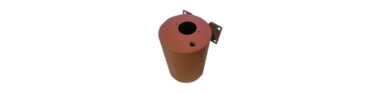 Hydraulic cylindrical tank not fitted with filter, plug