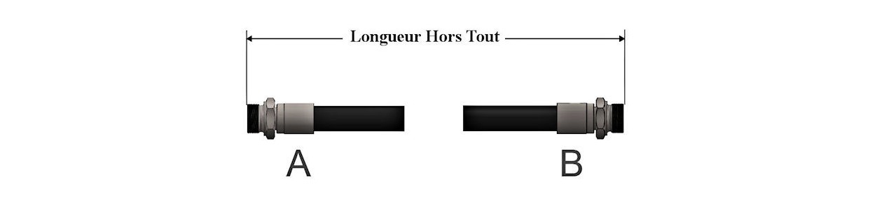 Hydraulic hose 1/4 R2T 1/4 - DN 06 - Comptoir Hydraulique